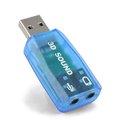 Sanoxy 5.1 USB to 3.5mm Mic Headphone Jack Stereo Headset 3D Sound Card Audio Adapter blue SANOXY-CABLE126